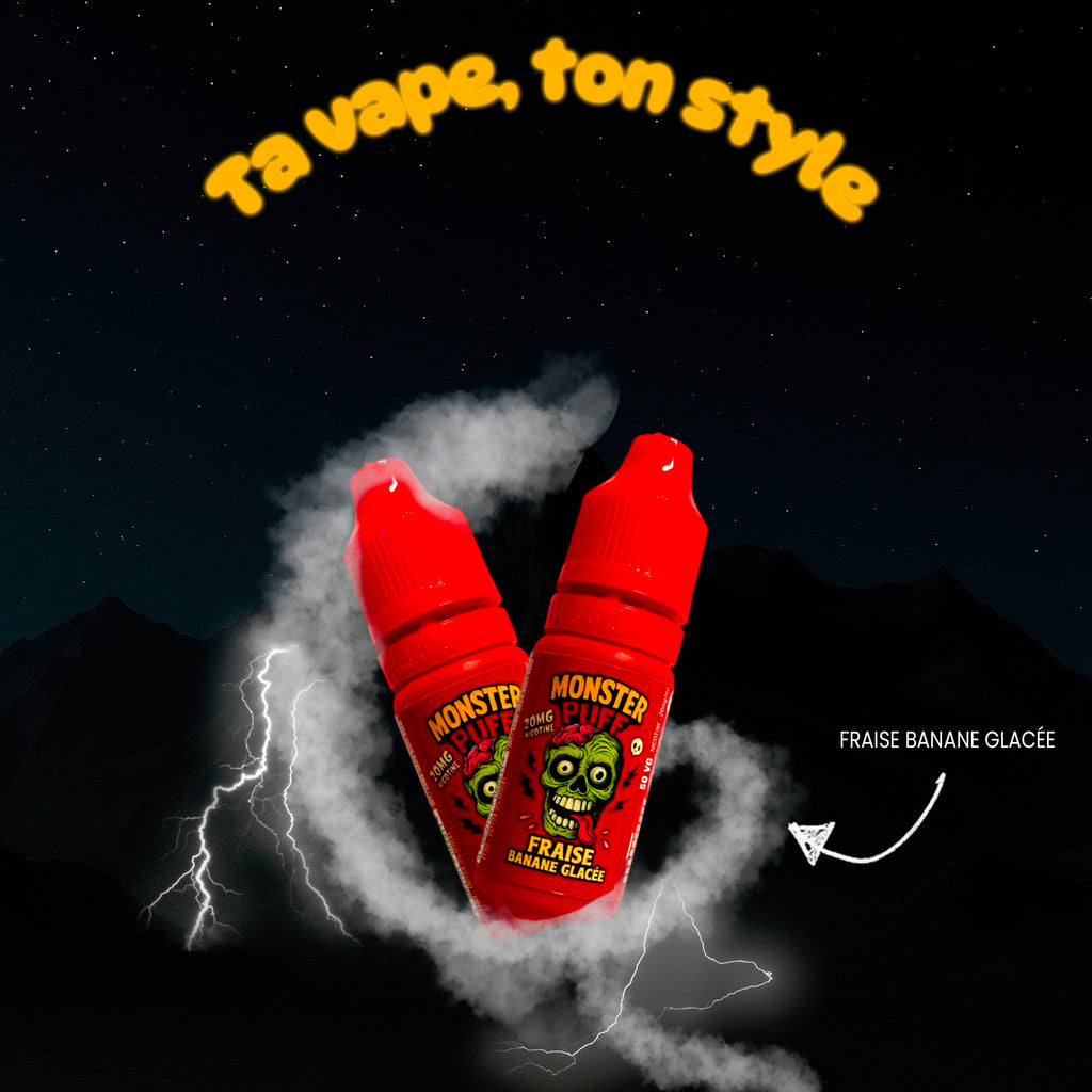 MonsterPuff Fraise Banane Glacée 20MG
