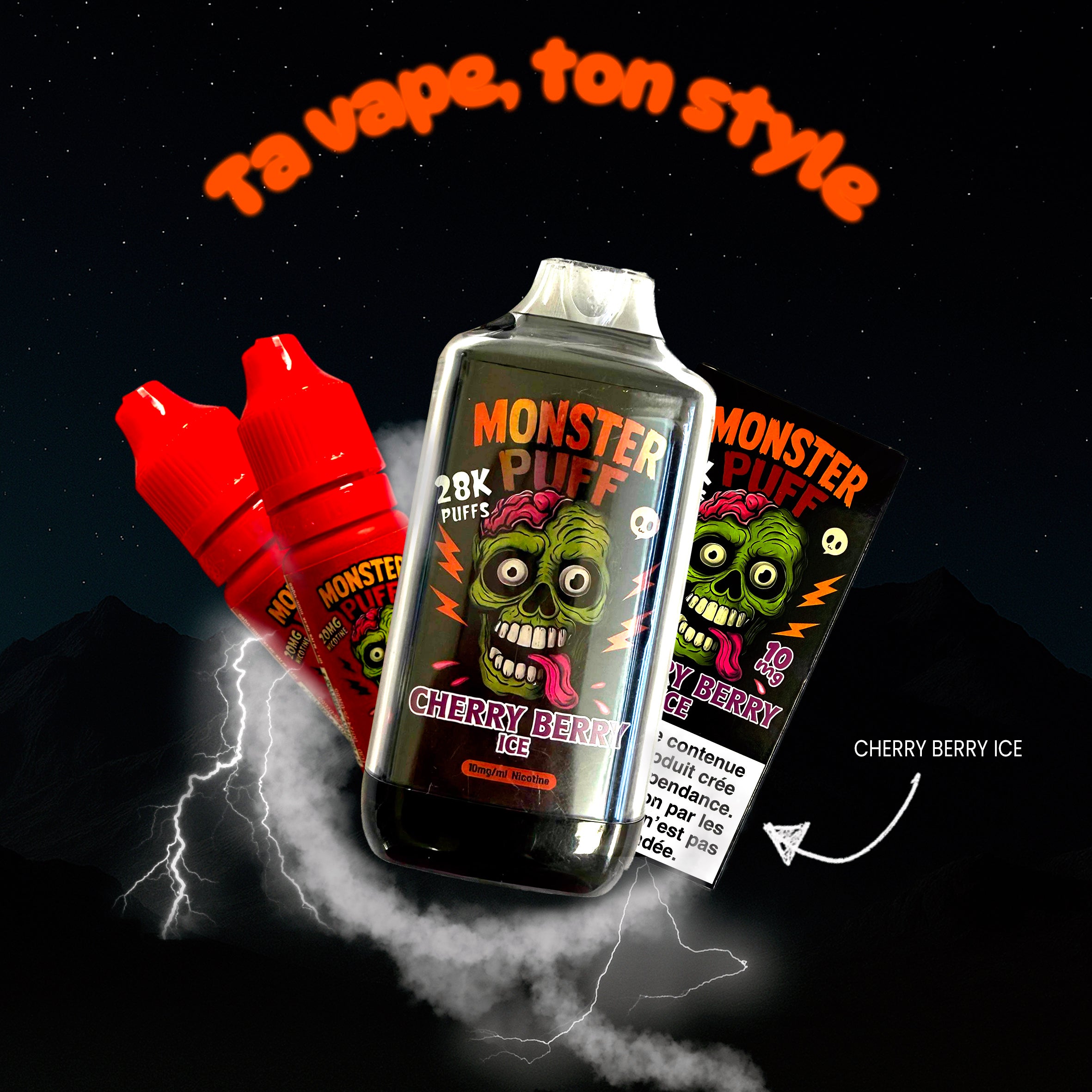 MonsterPuff Cherry berry ice 10MG