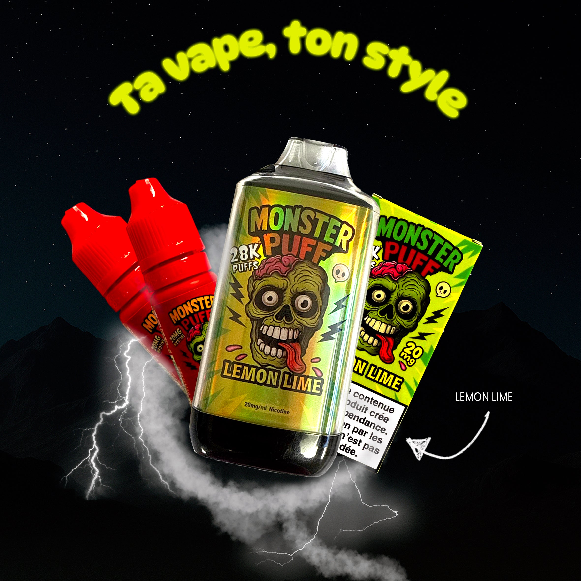 MonsterPuff Lemon lime 20MG