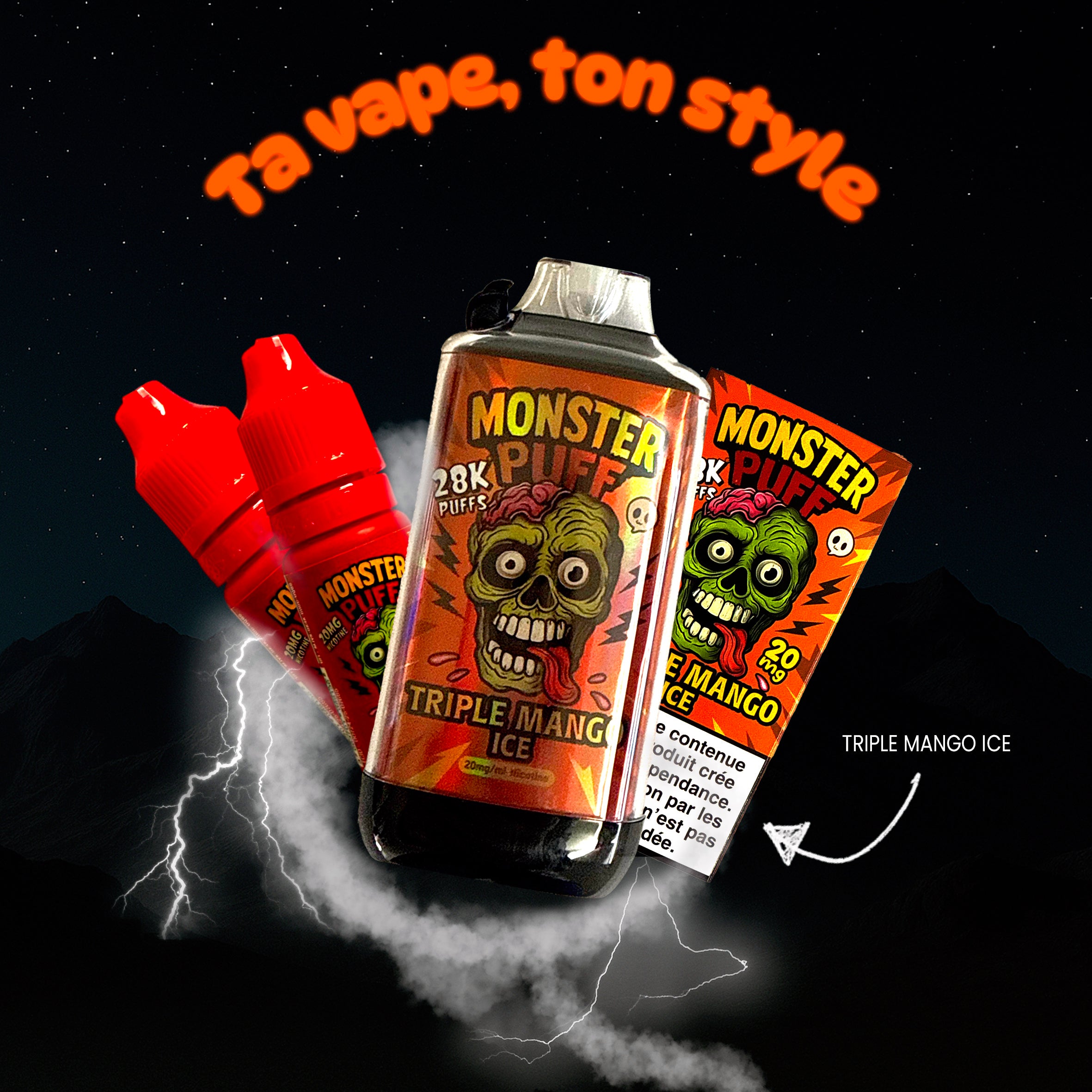 MonsterPuff Triple mango ice 20MG